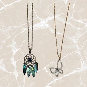 *2 necklaces* Butterfly gold and dream catcher silver ✨💤